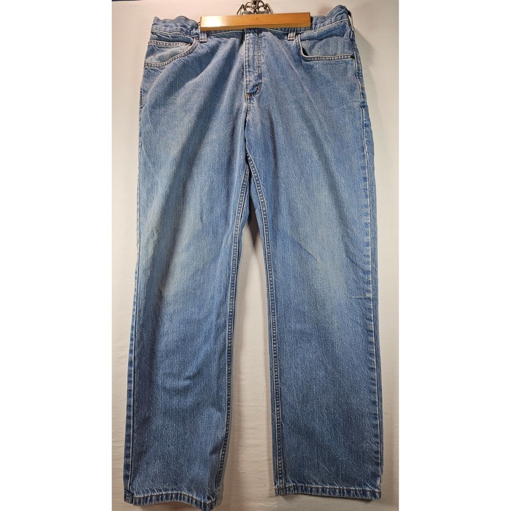 Carhartt Mens Jeans‎ 38x32 Relaxed Fit 5 Pocket Light Wash Workwear Pants